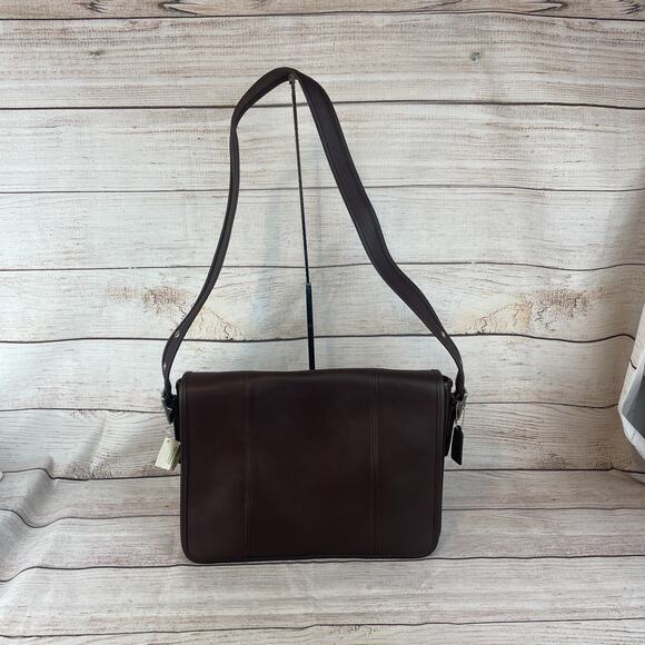 Coach Legacy Leather Mail Messenger Bag 9065 Dark Brown Leather - Picture 2 of 12